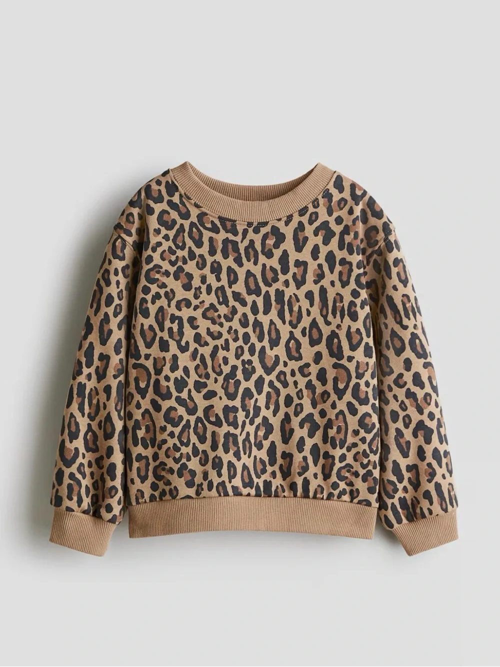 H&M Girls Leopard Print Sweatshirt Size 5T/6Y